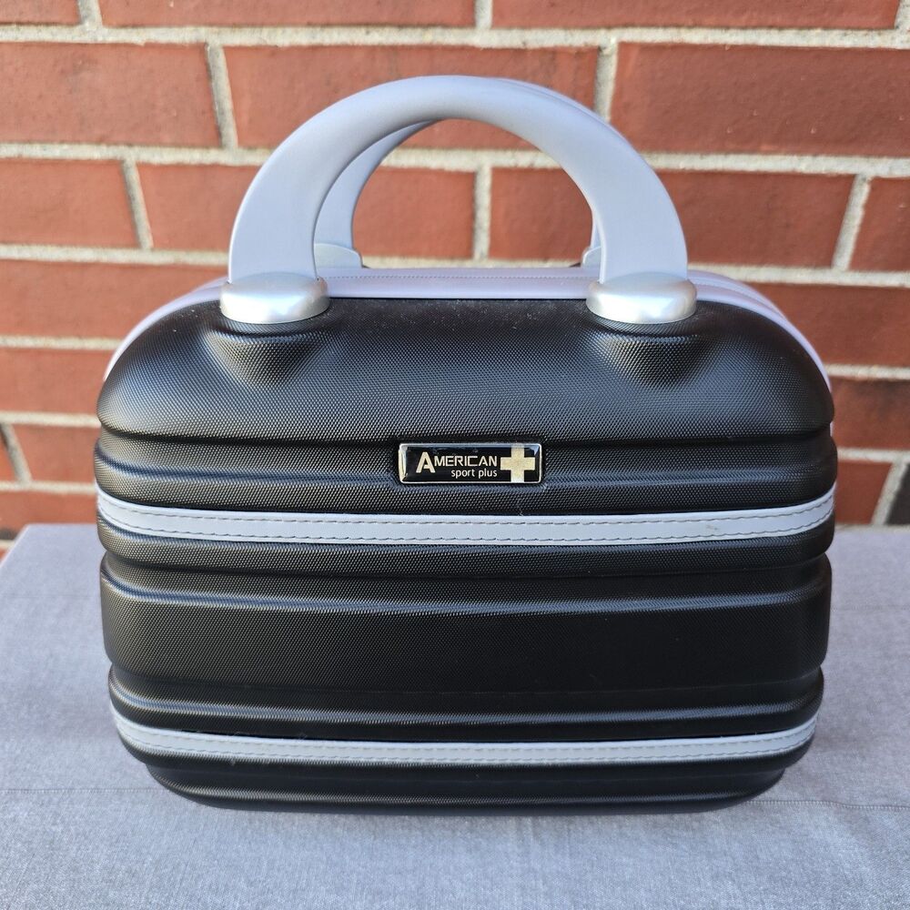 American Sport Plus Black Varsity Hardside Carry-On Case Luggage 12"x9"x5.5"